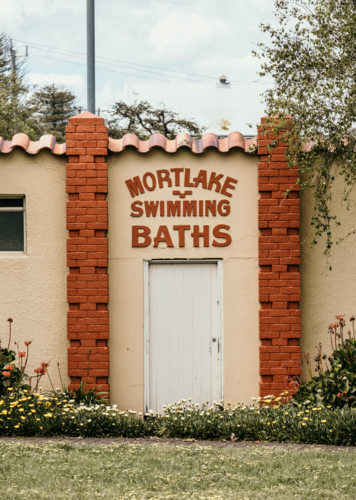 Doorway to the swimming baths - Australian Stock Image