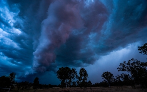 Dramatic summer storm Clouds - Australian Stock Image