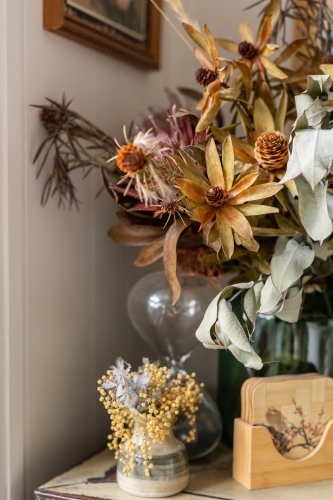 Dried flower arrangement - Australian Stock Image