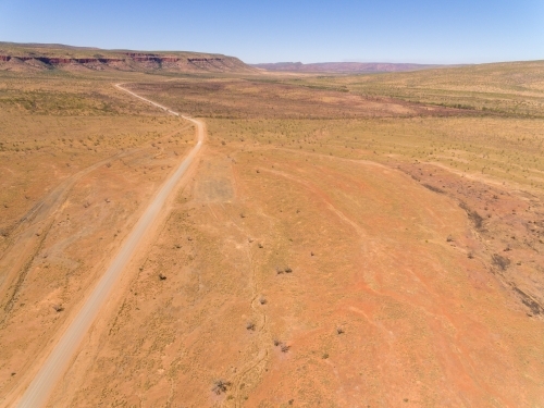 Drone photo of the Gibb River Road and Cockburn Ranges in the Kimberley - Australian Stock Image
