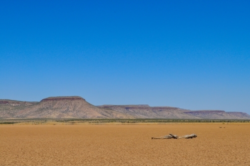 dry lake bed in outback Western Australia - Australian Stock Image