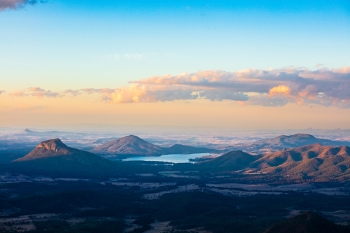 Dusk over the Scenic Rim area - Australian Stock Image