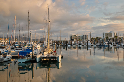 Early morning at Breakwater Marina, Townsville - Australian Stock Image