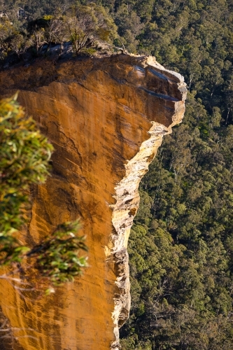 Early Morning at Hanging Rock in the Blue mountains National Park - Australian Stock Image