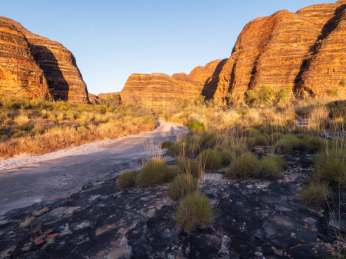 Early morning at the Bungle-Bungles, Purnululu National Park - Australian Stock Image