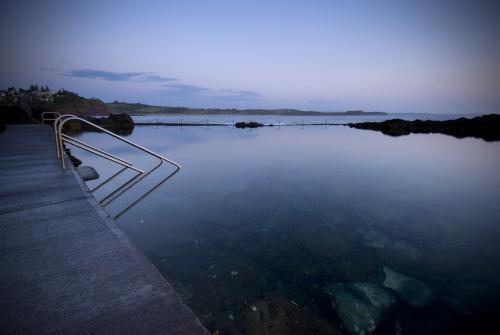 Early Morning Seaside Baths - Australian Stock Image
