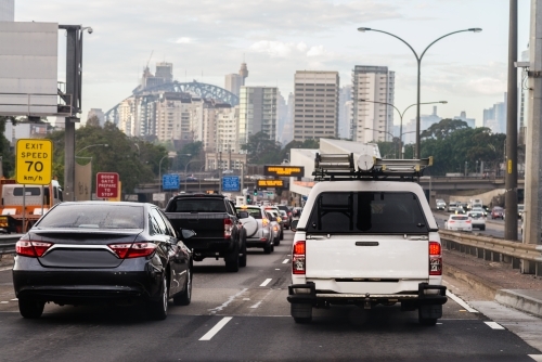 early morning traffic in Sydney - Australian Stock Image
