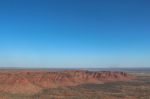 Edge of Kings Canyon from a helicopter - Australian Stock Image