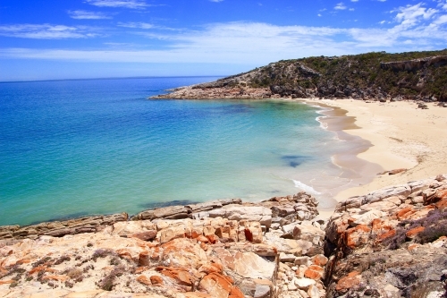 Empty Beach in Summer - Australian Stock Image