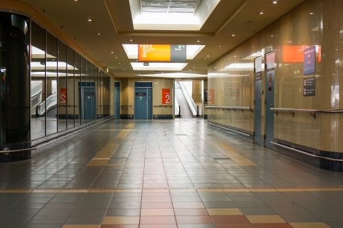 Empty train station