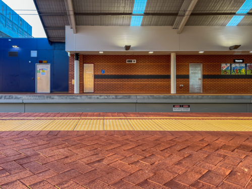 Empty Train Station - Australian Stock Image