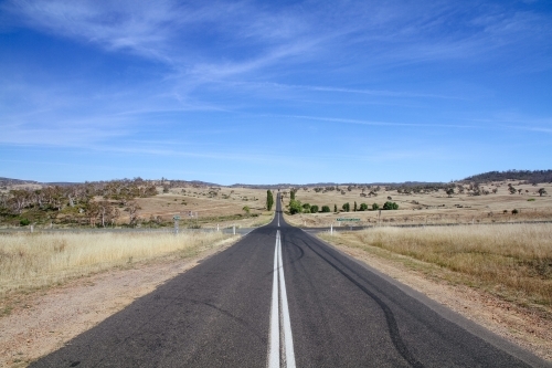 Endless highway through southern NSW - Australian Stock Image