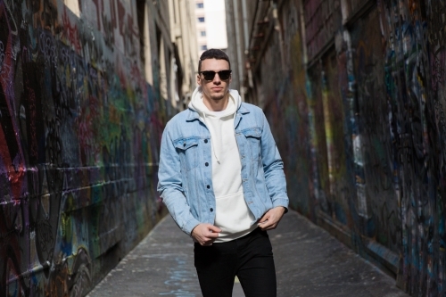 Exploring Melbourne Laneways - Australian Stock Image