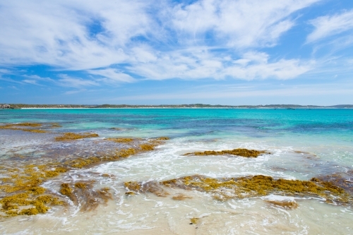 Exposed reef at Vivonne Bay, Kangaroo Island - Australian Stock Image