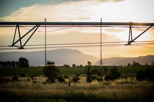 Farm at sunset - Australian Stock Image