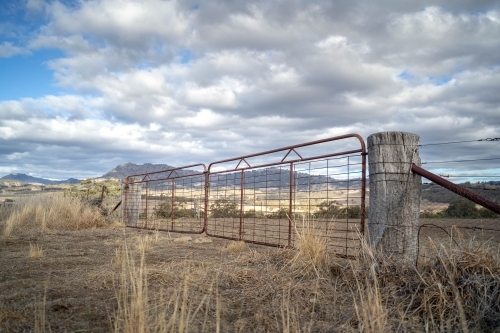 Farm gates to country property