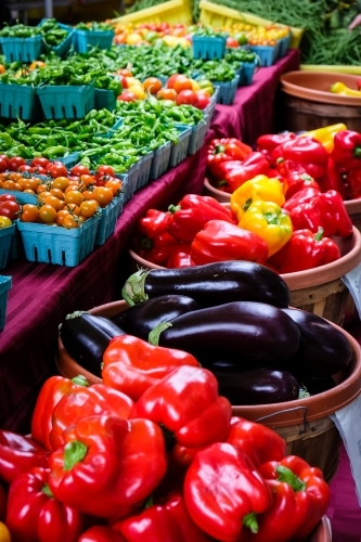 farmers market display - Australian Stock Image