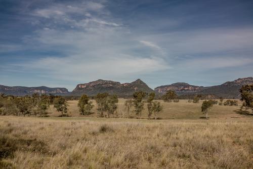 Farmland in Capertee on the edge of Wollemi National Park, NSW - Australian Stock Image