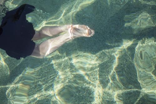 Feet in pool