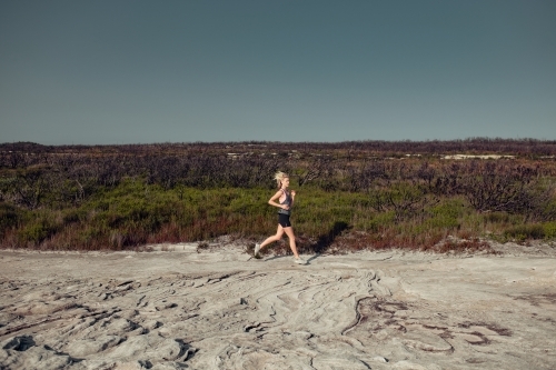 female runner in natural environmen