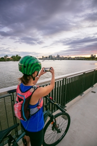 Female Taking A Picture - Australian Stock Image