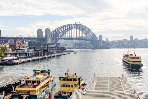 Ferries at Circular Quay Sydney harbour