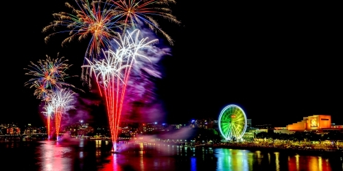 Fireworks Display - Australian Stock Image