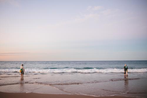 Fishermen on the Gold Coast - Australian Stock Image