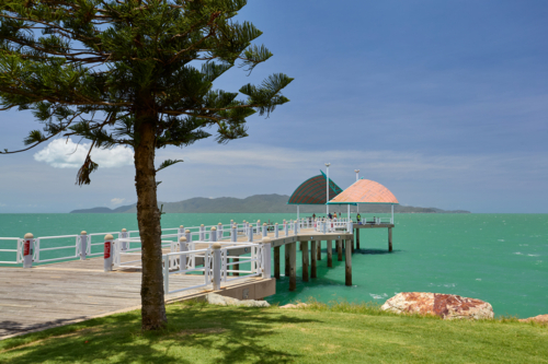 Fishing Jetty on the Strand, Townsville - Australian Stock Image