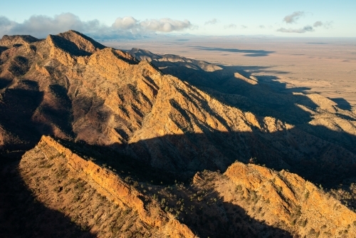 Flinders Ranges from air - Australian Stock Image