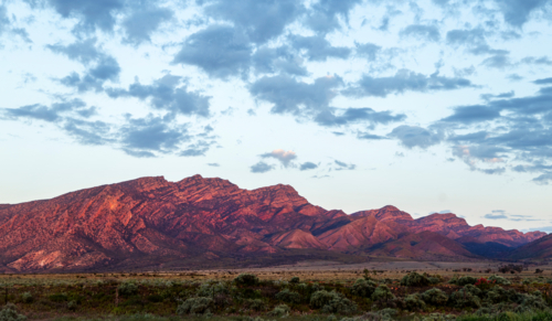 Flinders Ranges in late afternoon light - Australian Stock Image