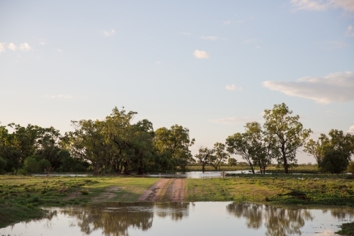 Flooded creek - Australian Stock Image