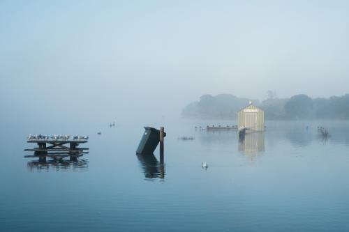 Flooded Inlet at Glenelg River, Nelson, Victoria - Australian Stock Image