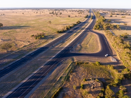 forrest Highway through the Peel region with no cars during lockdown. - Australian Stock Image