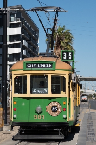 Free tourist tram in Melbourne city - Australian Stock Image