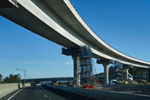 Freeway overpass under construction - Australian Stock Image
