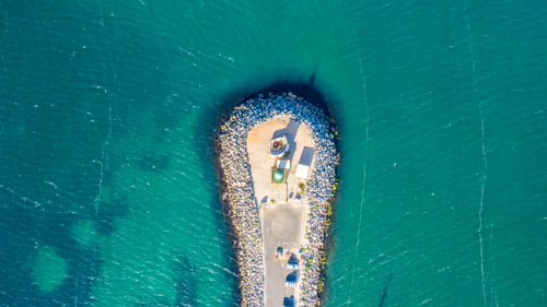Fremantle Lighthouse from above - Australian Stock Image