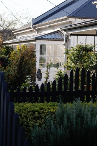 Front verandahs of colonial homes - Australian Stock Image