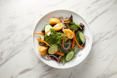 Garden salad on plate - Australian Stock Image