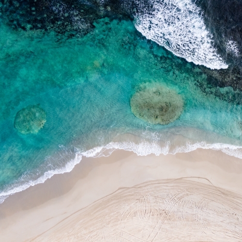 Geraldton reef aerial view - Australian Stock Image