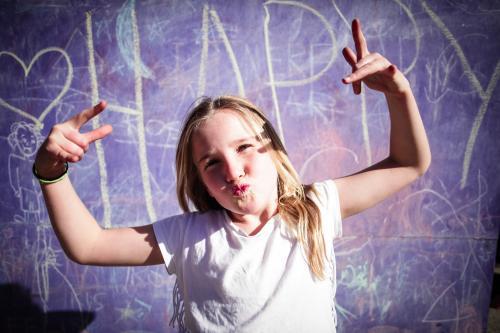 Girl happy with attitude - Australian Stock Image