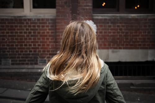 Girl's hair detail from behind - Australian Stock Image