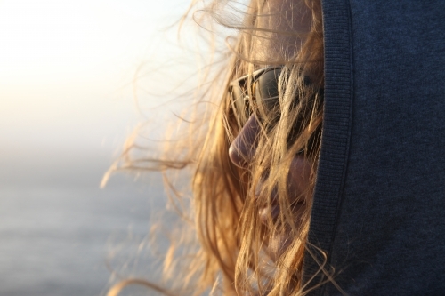 Girl with fuzzy hair - Australian Stock Image
