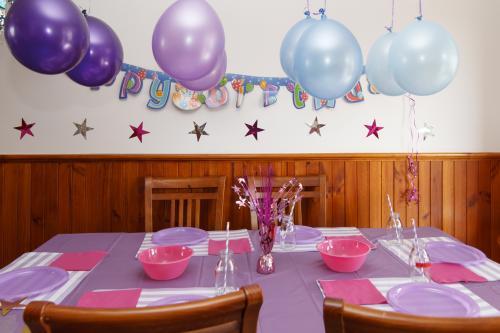 Girls birthday party decorations - Australian Stock Image