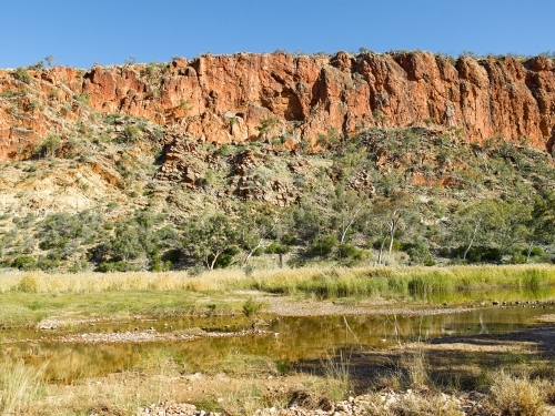 Glen Helen Gorge at the West MacDonnell Ranges - Australian Stock Image