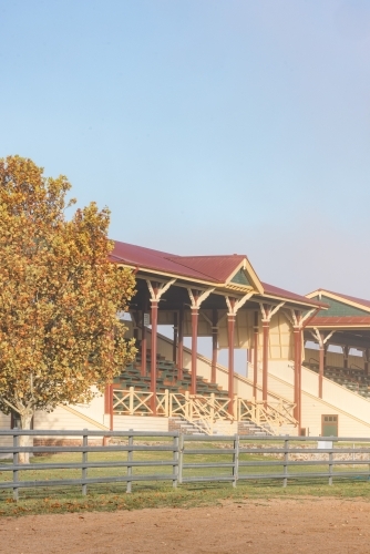 Grandstands at the Armidale Showground in New South Wales - Australian Stock Image