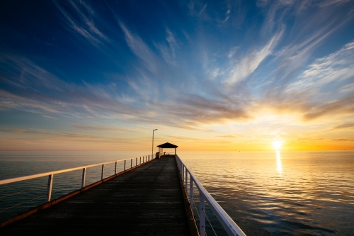 Grange Jetty and Gulf St Vincent - Australian Stock Image