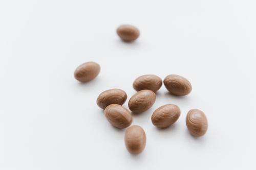 Group of mini chocolate easter eggs - Australian Stock Image