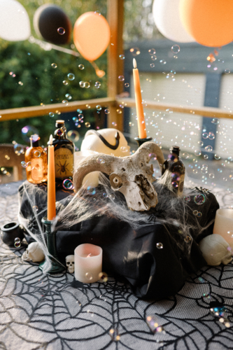 Halloween Table setting - Australian Stock Image