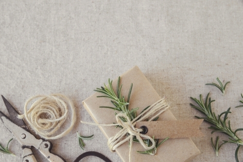 Handmade eco gift box - Australian Stock Image